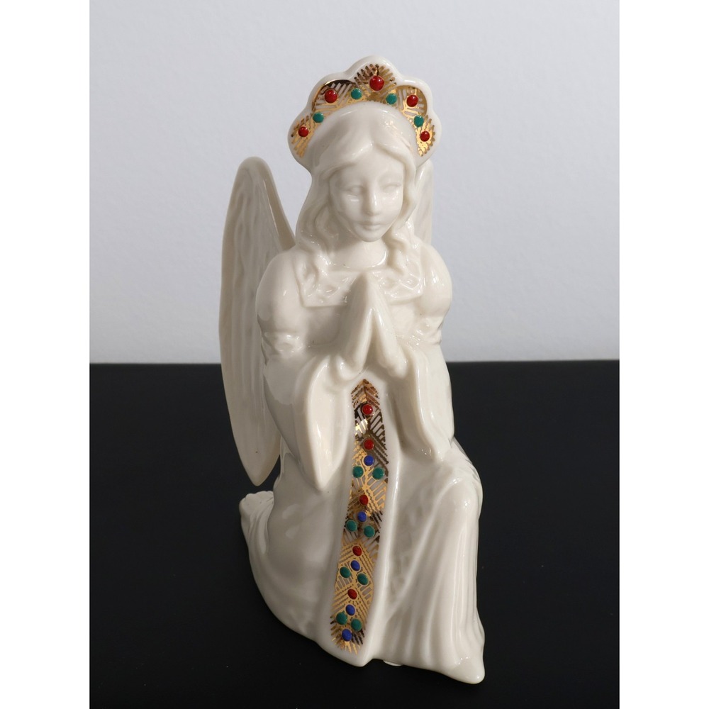 Lenox China Jewels Nativity Kneeling Angel Figurine Porcelain Vintage 1990's